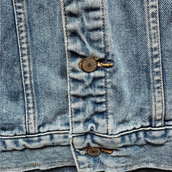 Vintage 90s Eddie Bauer Men’s Denim Jacket Size M Blue Trucker Style - Picture 7 of 11